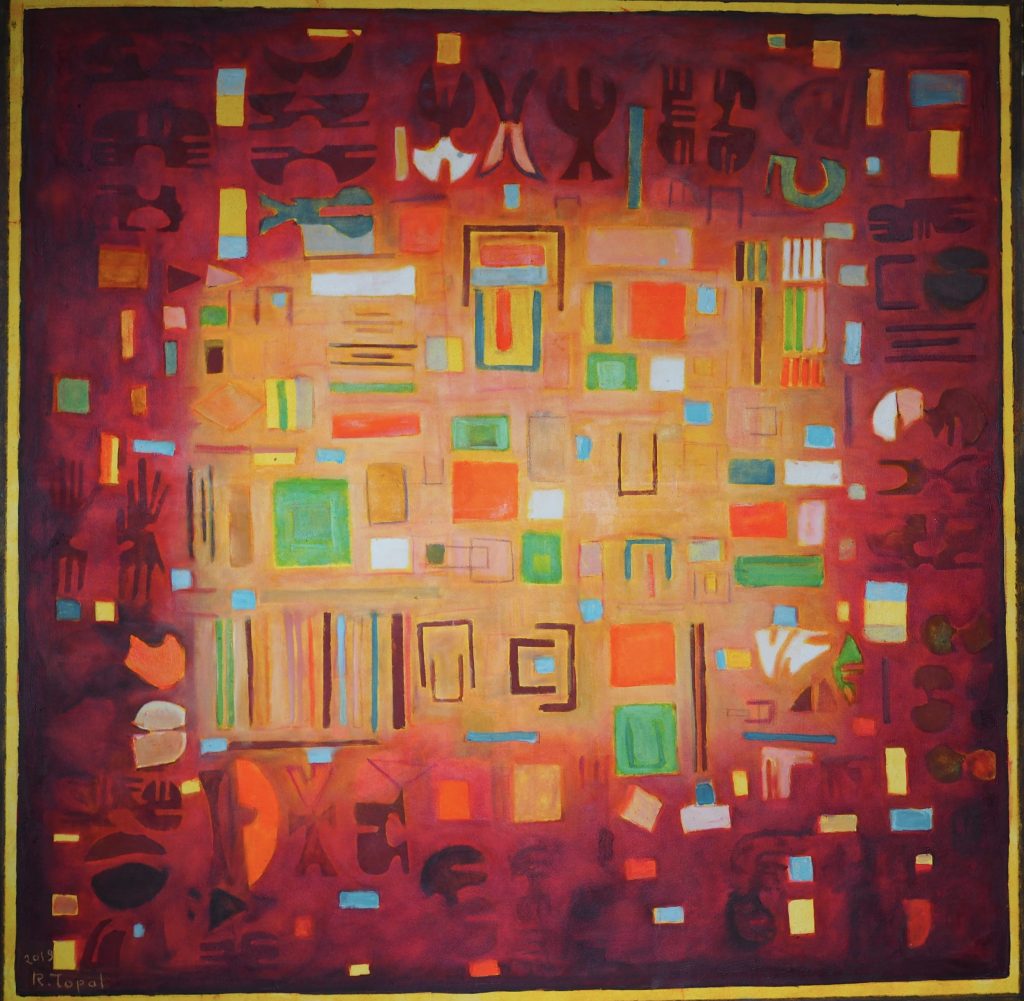 Komposition - Öl auf Leinwand - 160 cm x 160 cm